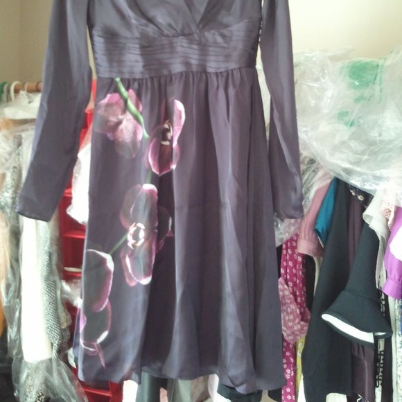 Altuzarra Target Purple Orchids Dress Size 2  NWOT - Picture 3 of 6
